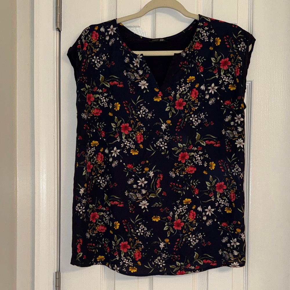 Papermoon Navy Floral Women's Blouse